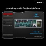 AULA F2066-II Mechanical Gaming Keyboard with RGB Lighting & Blue Switches (Black) - Image 3