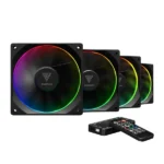 Gamdias Aeolus M3-1204R 120mm PWM ARGB Cabinet Cooling Fan Kit (4-Pack)