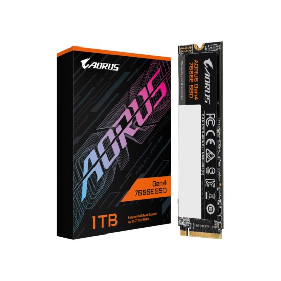 Gigabyte AORUS Gen4 7000E 1TB PCIe 4.0 M.2 NVMe Internal SSD (AG470E1TB)