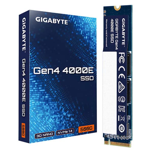 Gigabyte Gen4 4000E 500GB PCIe 4.0 M.2 NVMe Internal SSD (G440E500G)
