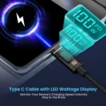 Portronics Konnect View 100W USB-C Cable – 100W PD Charging & Data Sync - Image 4