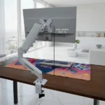 Cyberwolf Single Monitor Desk Mount – Gas Spring – White