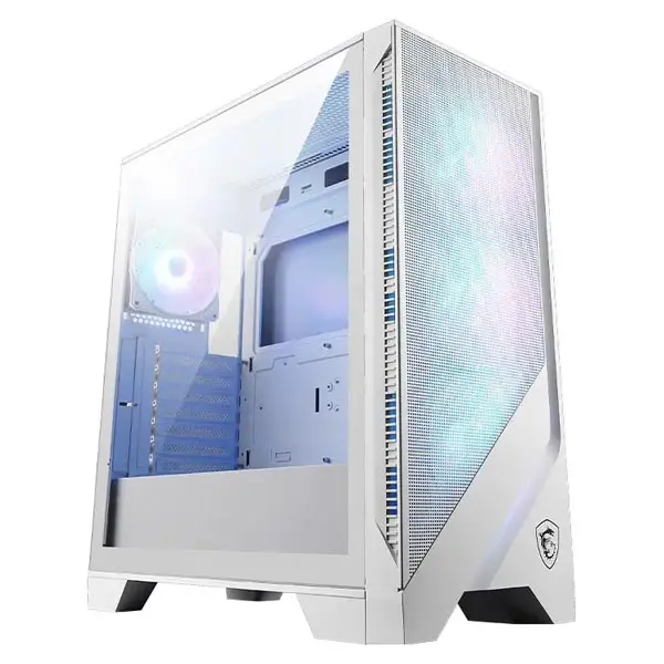 MSI MAG Forge 320R ARGB Mid Tower PC Case – High Airflow (White)
