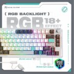 RK ROYAL KLUDGE H81 White Night Wireless Mechanical Gaming Keyboard - Blue Switch