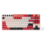RK ROYAL KLUDGE M87 Wireless Mechanical Gaming Keyboard - Famicom Red, Beige Switch