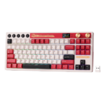 RK ROYAL KLUDGE M87 Wireless Mechanical Gaming Keyboard - Famicom Red, Beige Switch