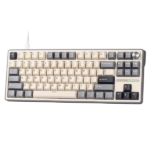 RK Royal Kludge R87 Pro Wired Mechanical Gaming Keyboard with Hot-Swappable Knob, 75% TKL RGB, Creamy Switch