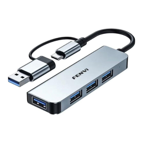 Fenvi 4-in-2 High-Speed USB Hub – Multi-Port USB Expansion Adapter