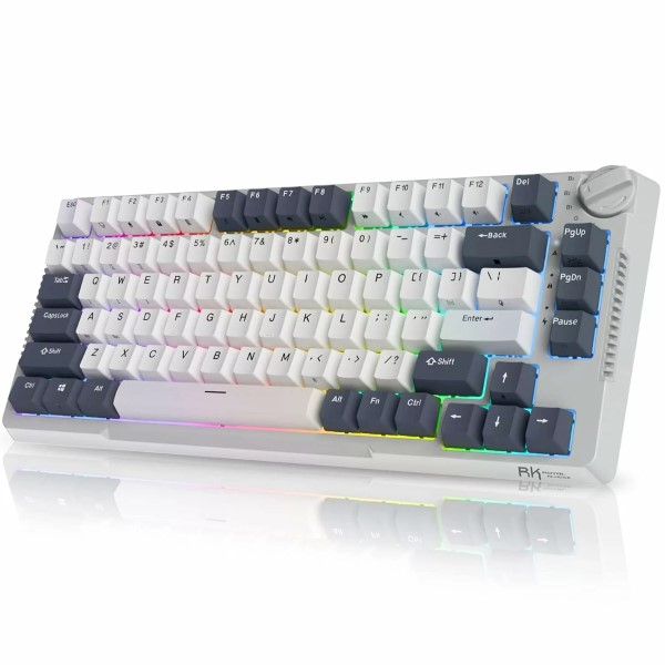 RK ROYAL KLUDGE H81 White Night Wireless Mechanical Gaming Keyboard - Blue Switch