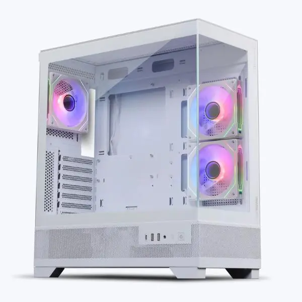 ZEBRONICS Mutant ARGB mATX Mid Tower Gaming Cabinet (White) | RGB PC Case