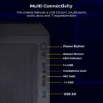 ZEBRONICS APEX Edge Premium Mesh Gaming Full-Tower Cabinet (Black) - Image 3