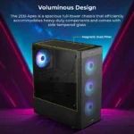Zebronics Zeb-Apex Gaming PC Case with Modern Design – Black - Image 4