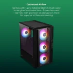 Zebronics Zeb-Cora G Gaming PC Case with Modern Design – Black - Image 5