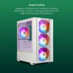 Zebronics Zeb-Cora G White Gaming Cabinet Mid-Tower PC Case - Image 3