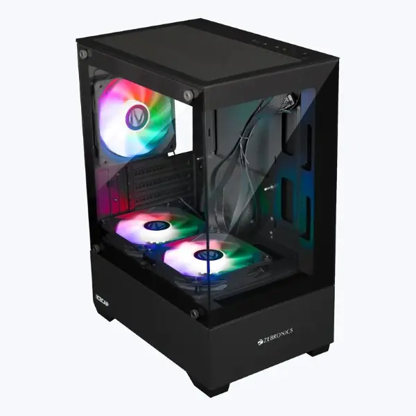 Zebronics ZEB-ICECAP ARGB Black Mid-Tower Gaming Cabinet PC Case