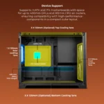Zeb-Mercury 20 Gaming Cabinet by Zebronics – Premium Cube Design Black - Image 2