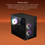 Zeb-Mercury 20 Gaming Cabinet by Zebronics – Premium Cube Design Black - Image 5