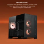 Zeb-Mercury 20 Gaming Cabinet by Zebronics – Premium Cube Design Black - Image 4
