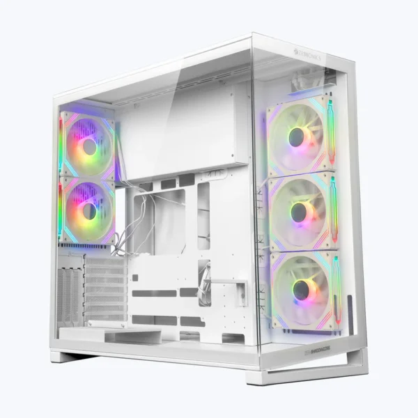 ZEBRONICS Shadow Core Premium Gaming Case (White)