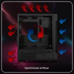 Zebronics Stealth ARGB Gaming Cabinet – Compact Mini Tower Black - Image 2