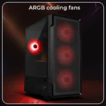 Zebronics Stealth ARGB Gaming Cabinet – Compact Mini Tower Black - Image 4