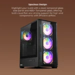 ZEBRONICS Zeb-Venator G Stylish Gaming Cabinet – Black - Image 5