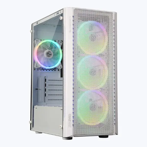ZEBRONICS Zeb-Zyro Premium Gaming Cabinet (White)
