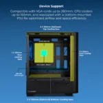 Zebronics Zeb-Ember Gaming PC Case with Modern Design – Black - Image 3