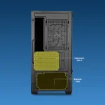 Zebronics Zeb-Ember Gaming PC Case with Modern Design – Black - Image 2