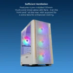 Zeb-Ember Gaming Cabinet White Edition by Zebronics Stylish Case - Image 6