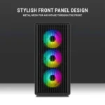 Ant Esports Zen Air 360 ARGB Mid Tower PC Case – ATX Support (Black) - Image 4