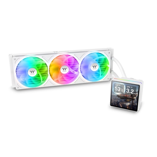 Thermaltake TH360 V3 Ultra Premium LCD AIO CPU Cooler – 360mm Snow Edition