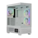 Ant Esports Crystal X3 LCD Display ARGB Mid Tower PC Case (ATX/M-ATX Support) – White