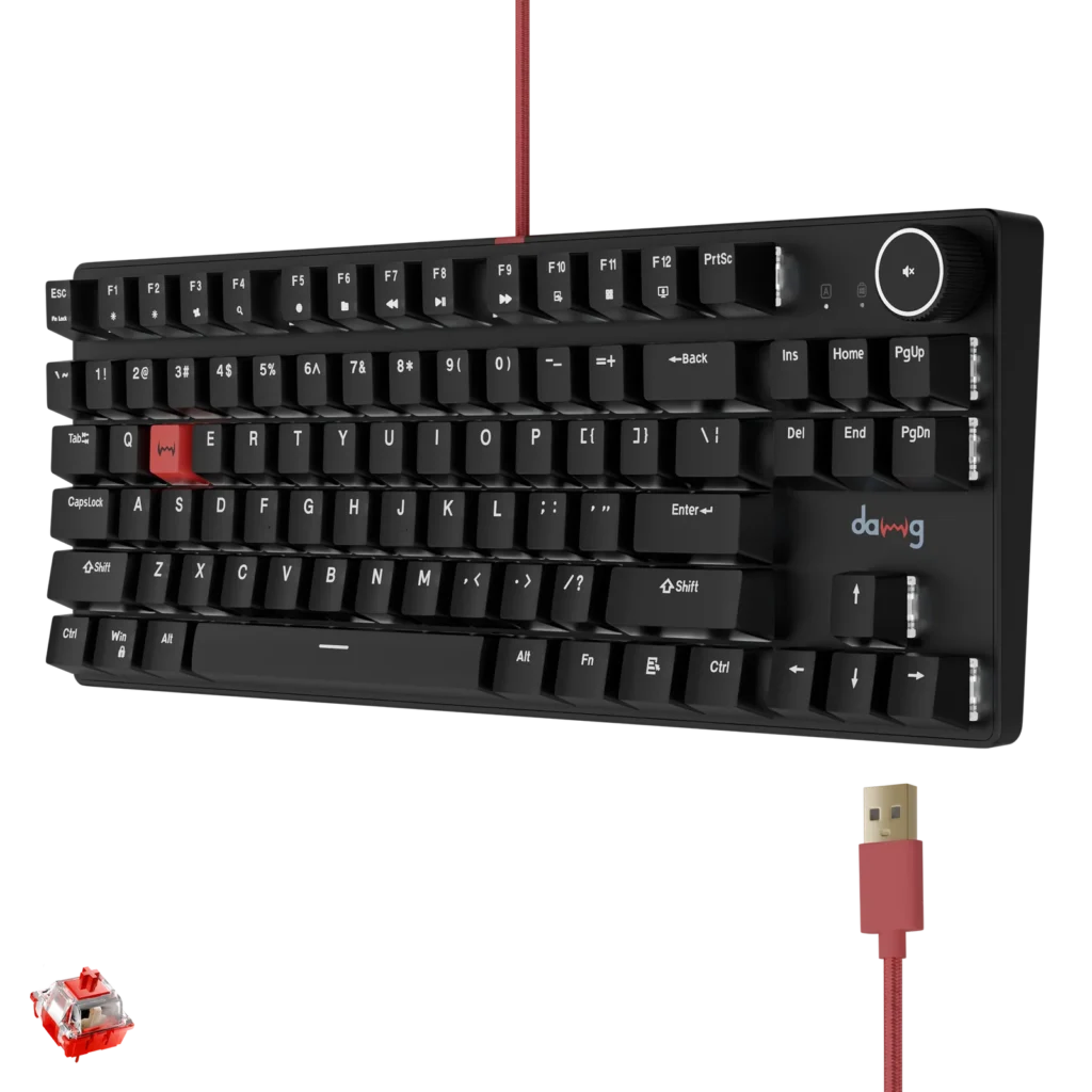 daWg HighKEY 373 Mechanical Gaming Keyboard – Smooth Red Switches