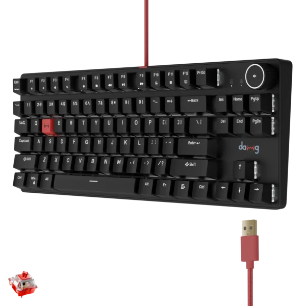 daWg HighKEY 373 Mechanical Gaming Keyboard – Smooth Red Switches
