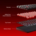 daWg HighKEY 373 Mechanical Gaming Keyboard – Smooth Red Switches - Image 3