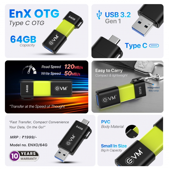 EVM EnX 64GB USB 3.2 Pen Drive for Laptop & PC - Image 4