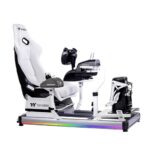 Thermaltake GF500 Aluminum Flight Simulator Cockpit – Immersive Aviation Gaming Setup – White - Image 3