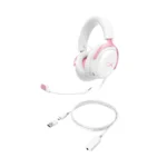 HyperX Cloud III Gaming Headphones – Wired Over-Ear Headset – White/Pink - Image 2
