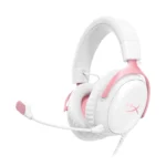 HyperX Cloud III Gaming Headphones – Wired Over-Ear Headset – White/Pink