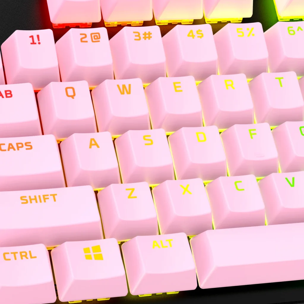 HyperX Premium PBT Keycap Set for Mechanical Keyboards – Pink