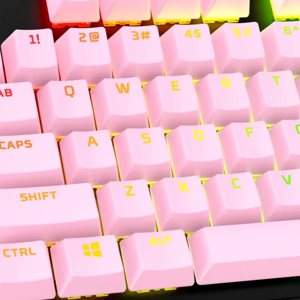 HyperX Premium PBT Keycap Set for Mechanical Keyboards – Pink