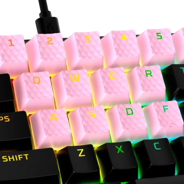 HyperX Enhanced Grip Rubber Keycaps – US Layout – Pink