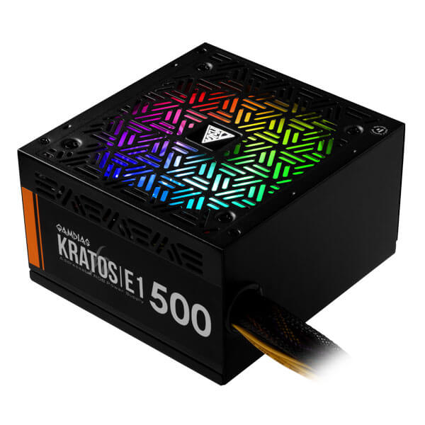 GAMDIAS KRATOS E1-500 500W 80 Plus ARGB Power Supply
