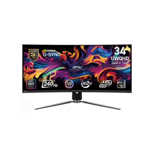 MSI MPG 341CQPX QD-OLED 34-Inch Ultrawide Curved Gaming Monitor