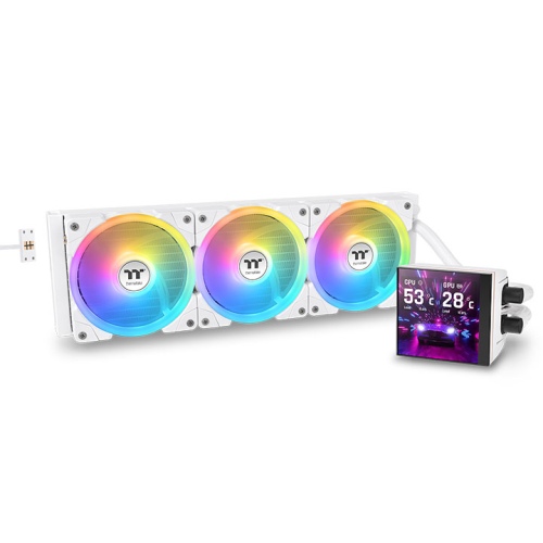 Thermaltake MAGFloe 420 Ultra ARGB Sync 420mm Liquid CPU Cooler – Snow White