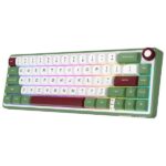 RK Royal Kludge R65 Green Sand Wired Mechanical Gaming Keyboard, 65% Compact, Hot-Swappable, RGB, Blue Switch