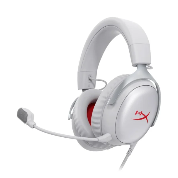 HyperX Cloud III Gaming Headphones – Wired Over-Ear Headset – Gray/Red