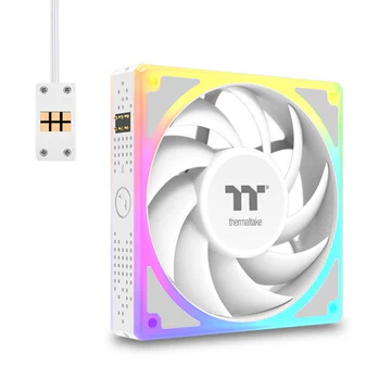 Thermaltake SWAFAN EX12 Magnetic Daisy-Chain PWM ARGB Case Fans – Snow White
