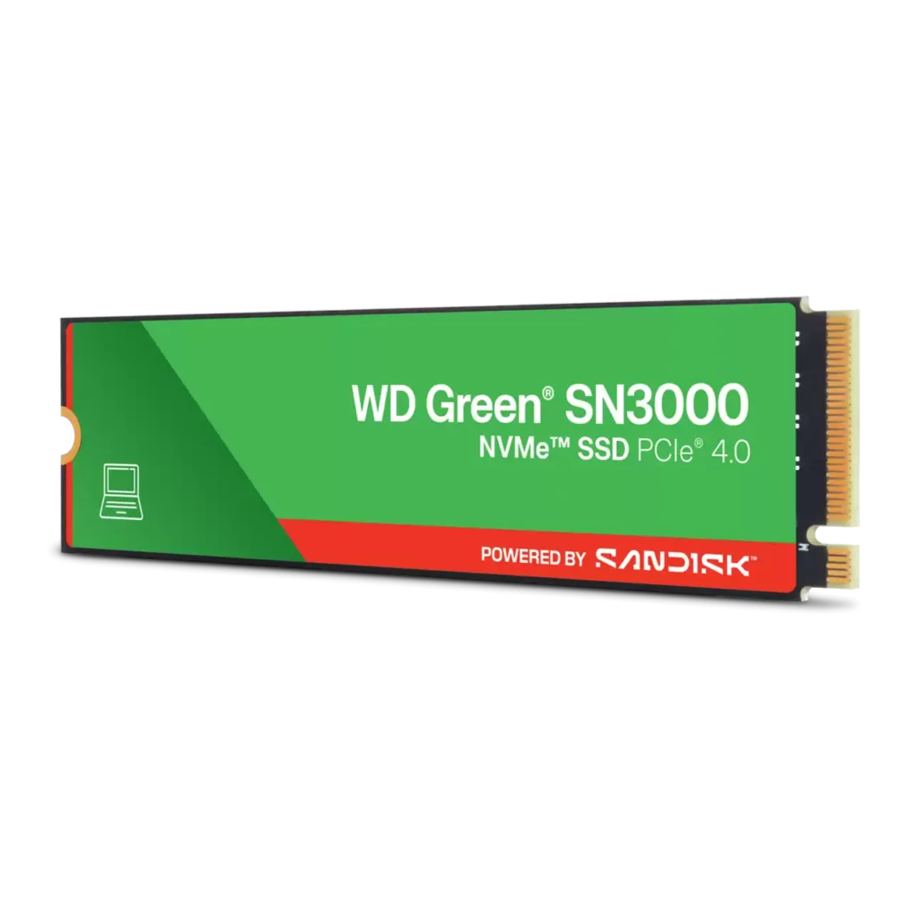 Western Digital WD Green SN3000 1TB NVMe Internal SSD PCIe Gen4 M.2 2280 Up to 5000MB/s (WDS100T4G0E)
